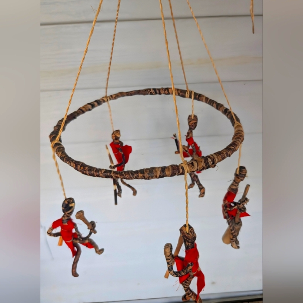 HANDMADE TRIBAL MOBILE RED & BLACK PRETTY COOL